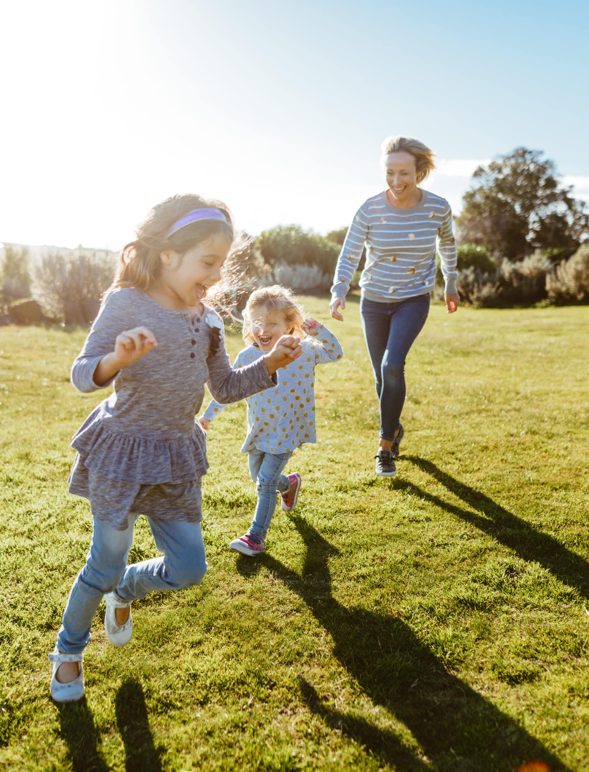 Happiness family at the park